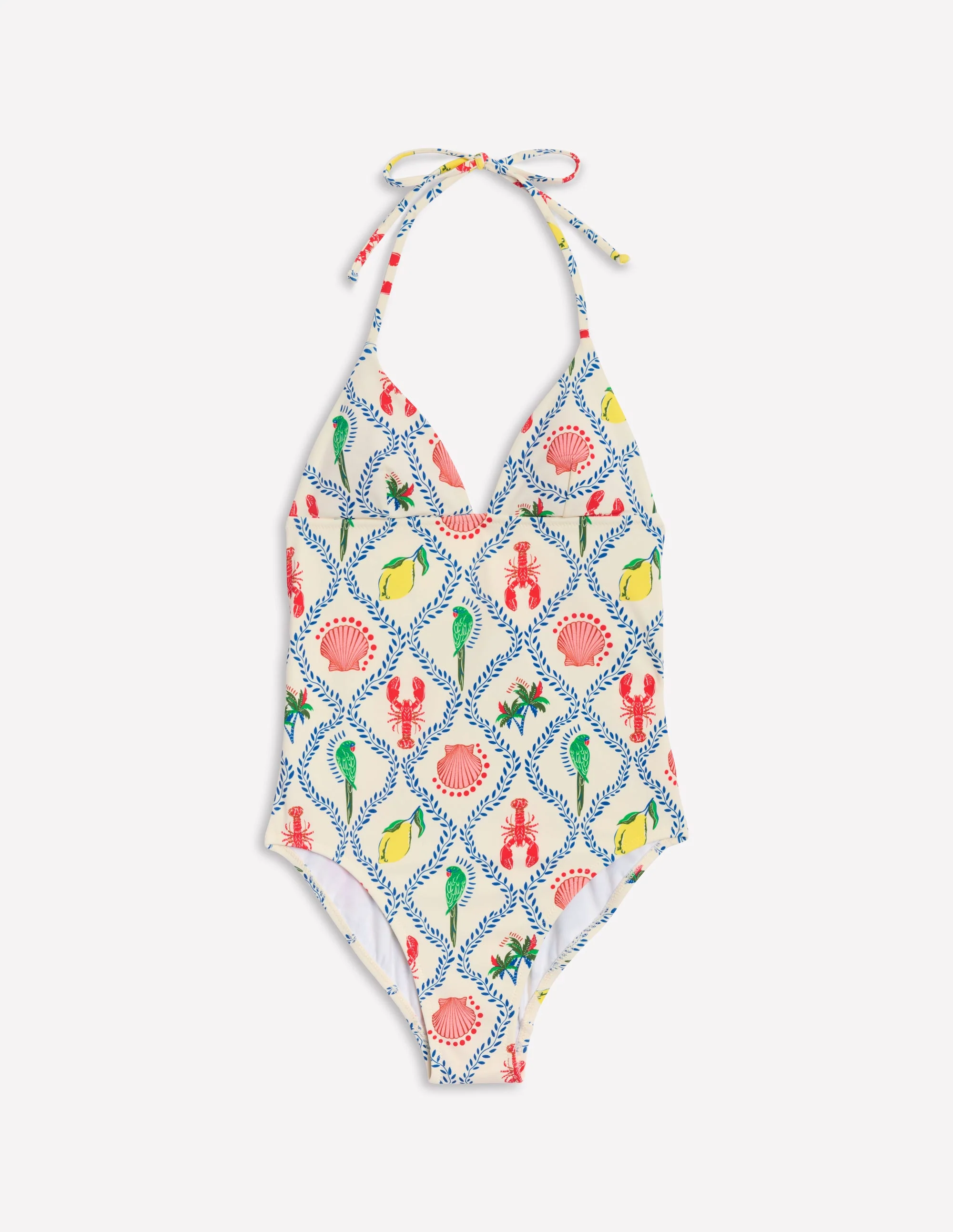 Symi String Swimsuit-Ivory, Tropical Bonanza Vine - Image 5