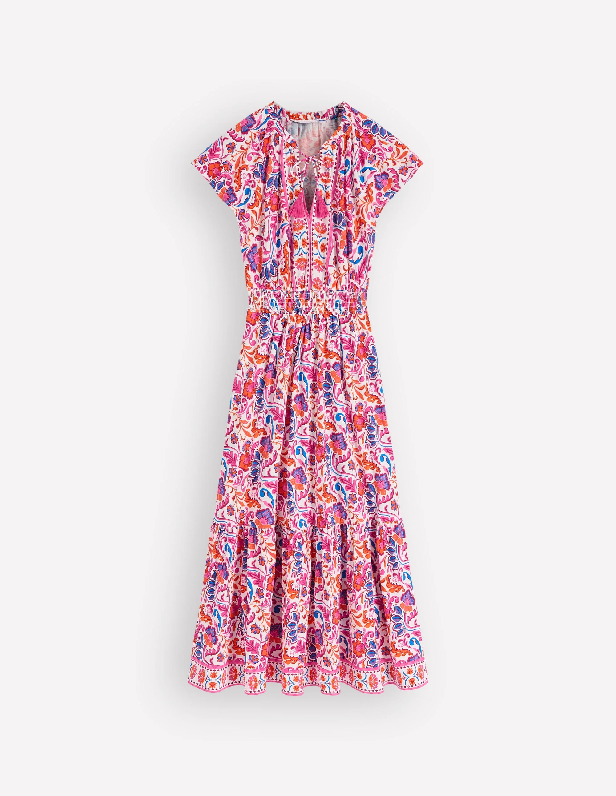 Tala Tiered Jersey Maxi Dress-Pink, Flourishing Meadow - Image 6