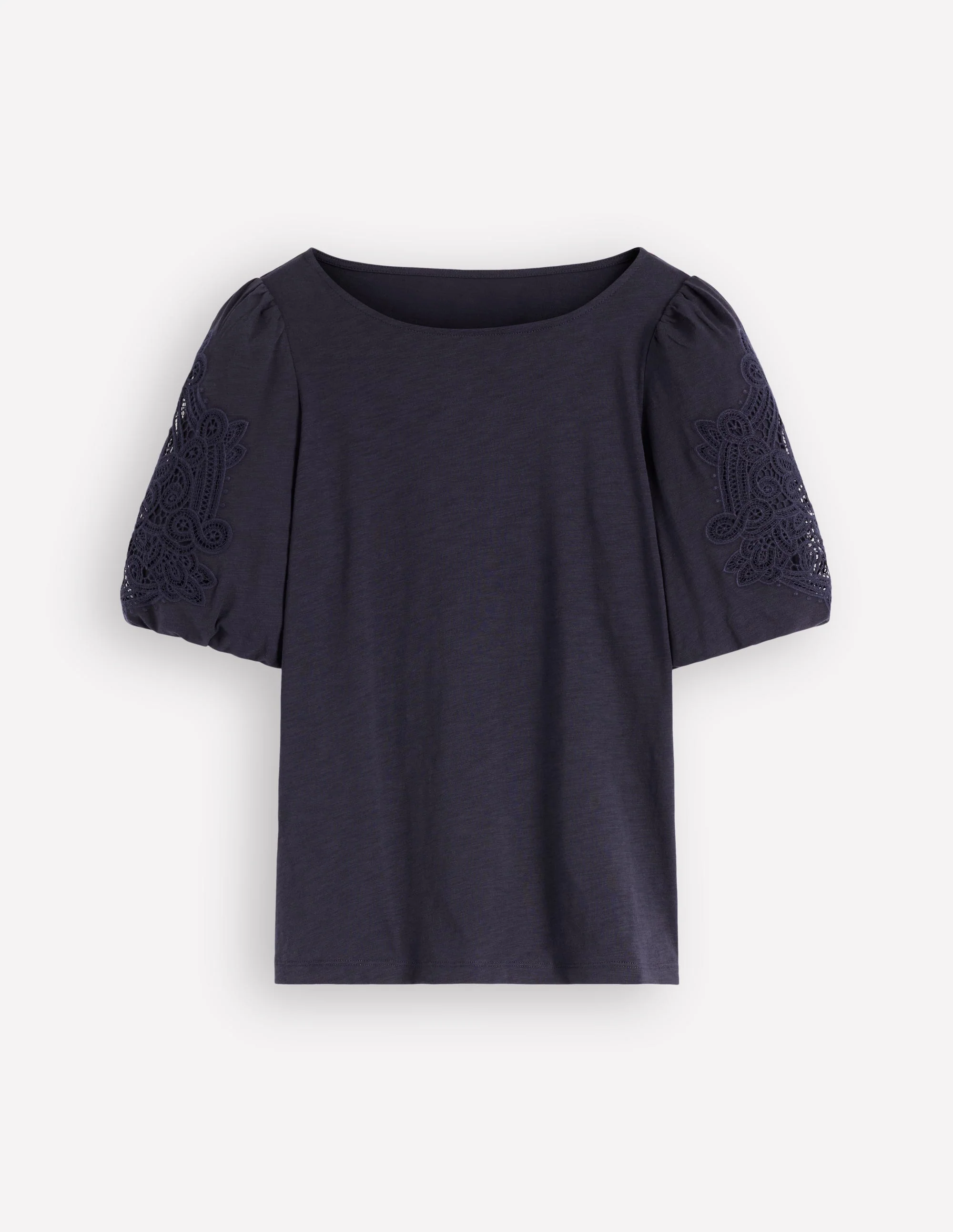 Tape Lace T-shirt-Navy - Image 5