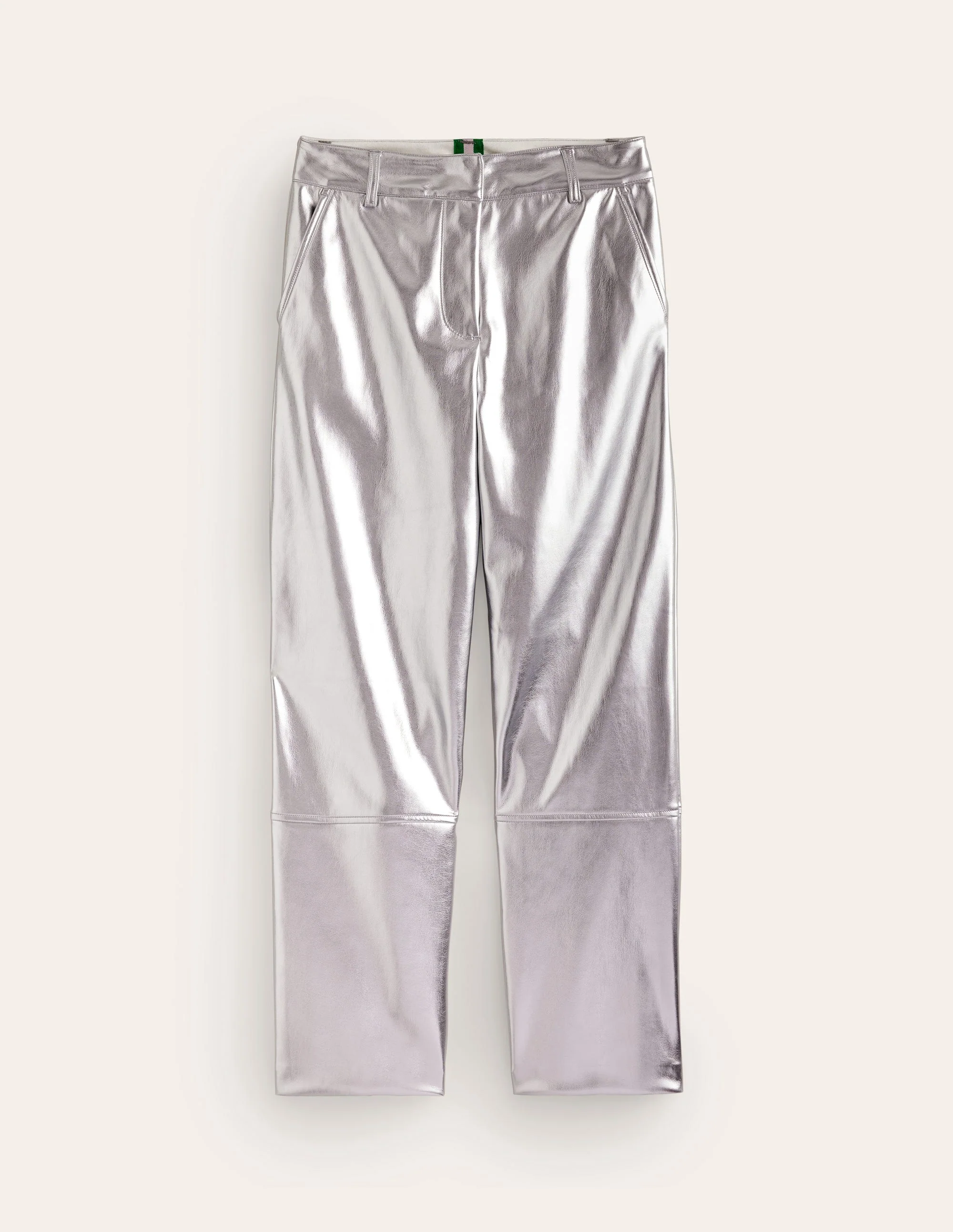Tapered PU Pants-Silver - Image 6