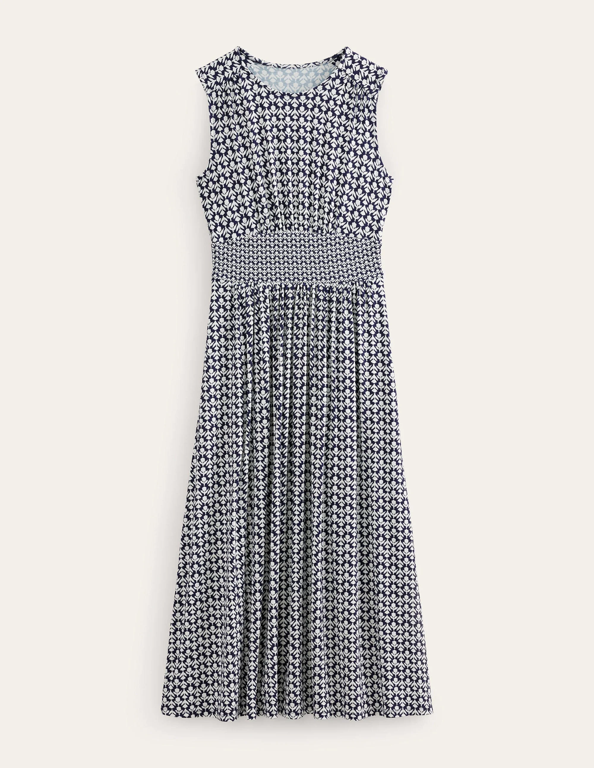 Thea Sleeveless Midi Dress-French Navy, Tulip Pop - Image 6
