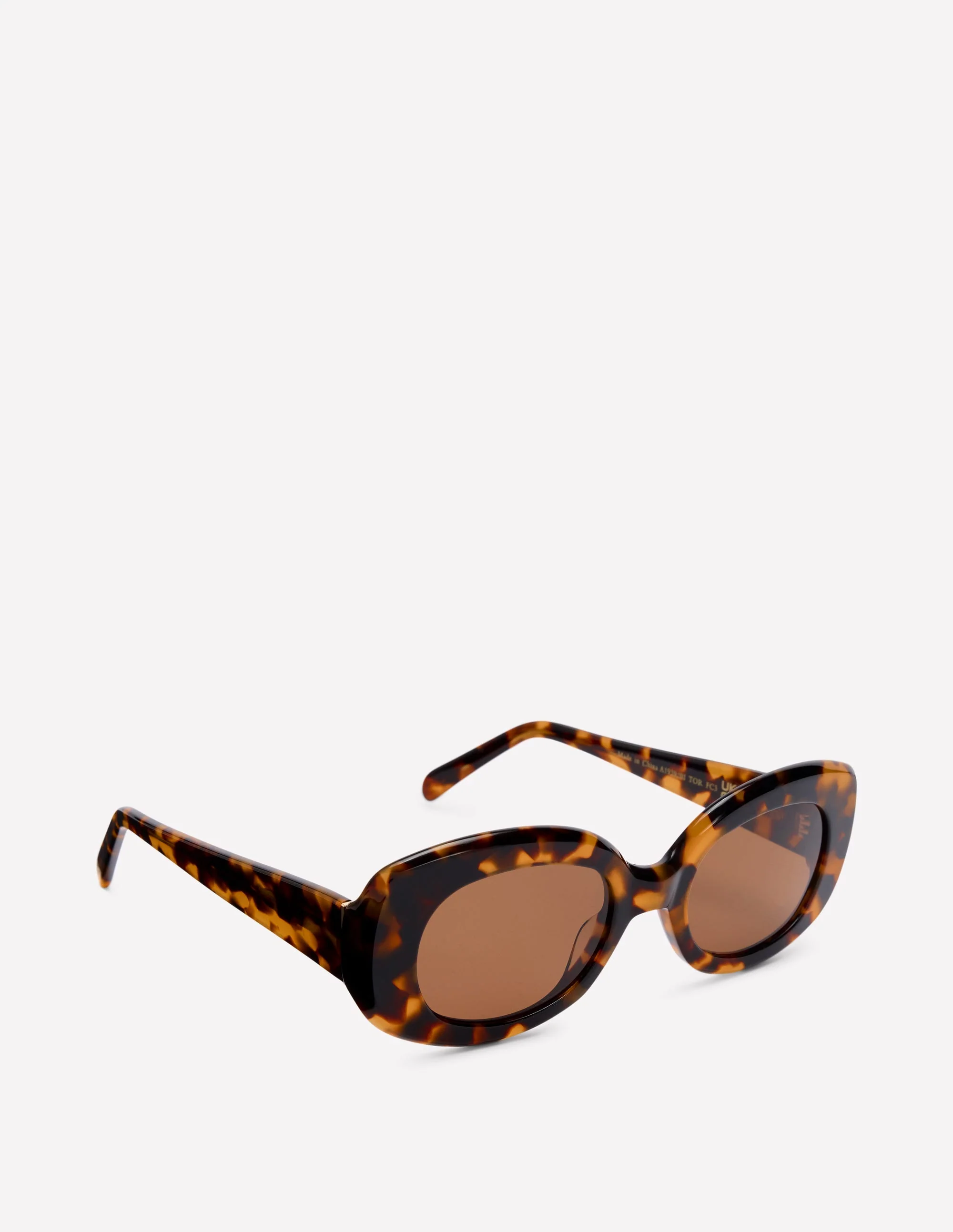 Thick Oval Sunglasses-Classic Tort - Image 3