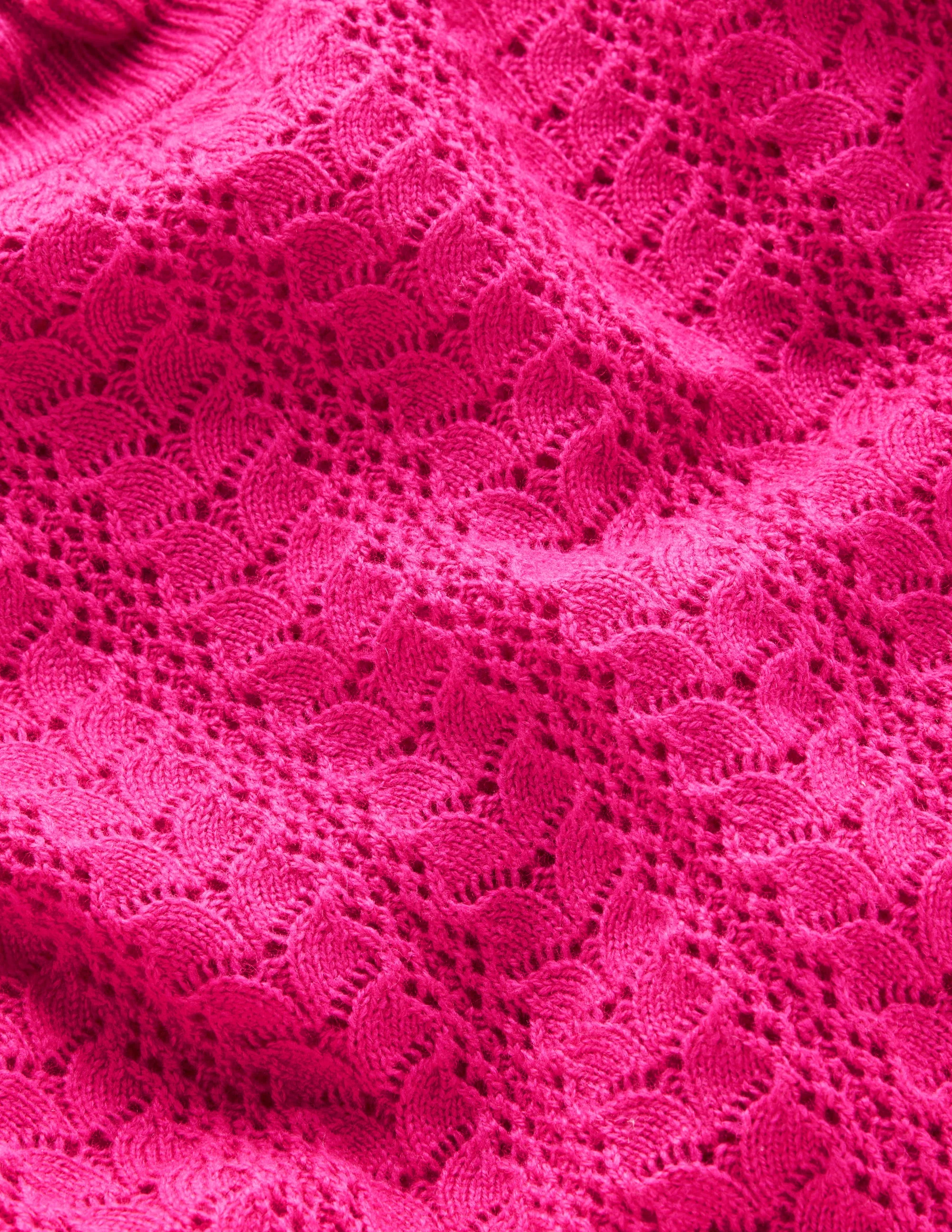 Tia Pointelle Frilled Sweater-Pink Peacock - Image 7