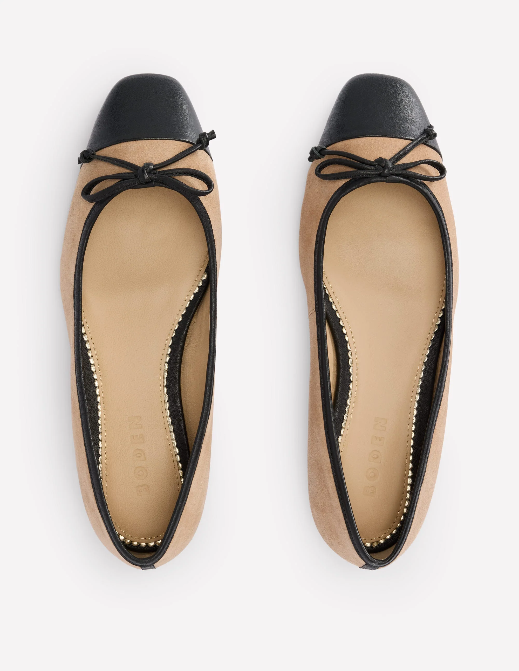 Toe Cap Ballet Flat-Macchiato Suede - Image 5