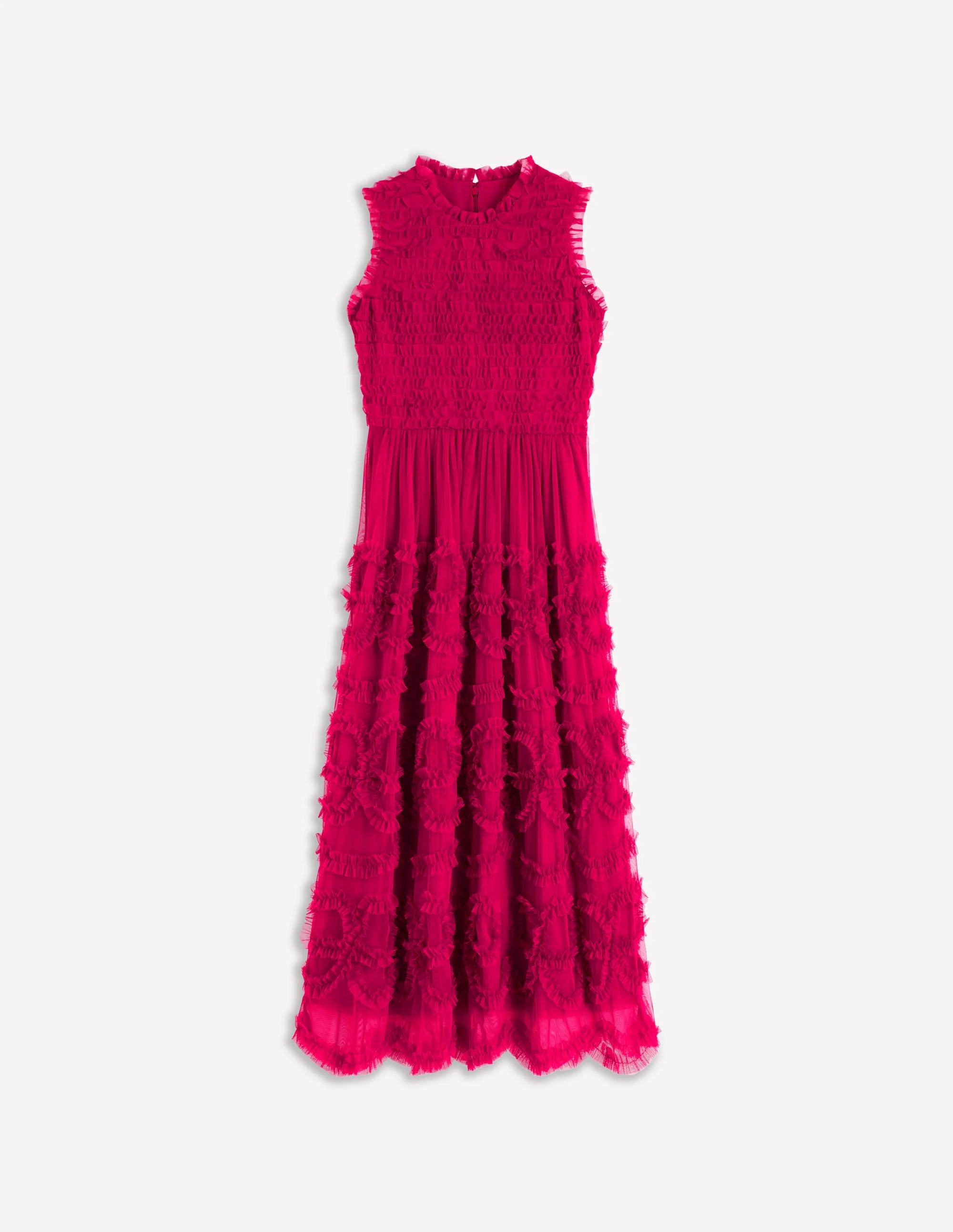 Tulle Bow Party Dress-Vibrant Pink - Image 7