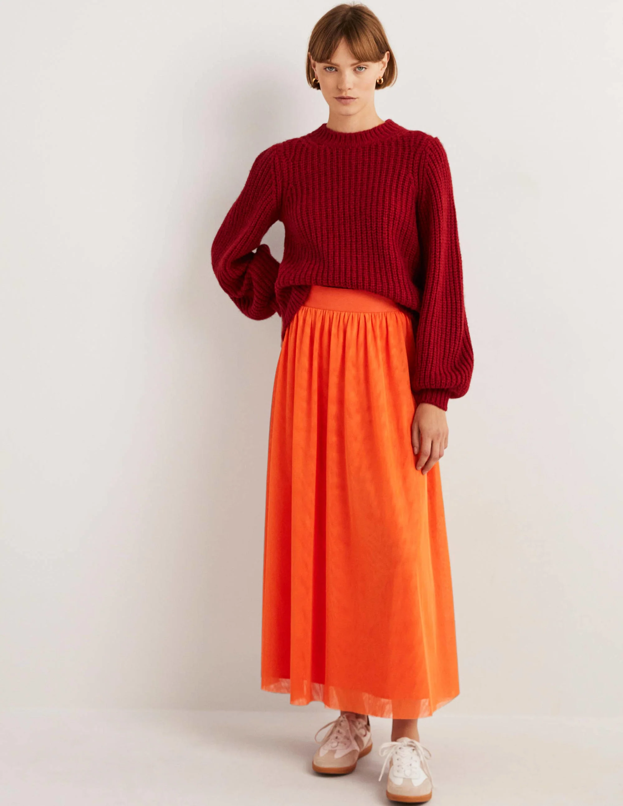 Tulle Full Midi Skirt-Tigerlily