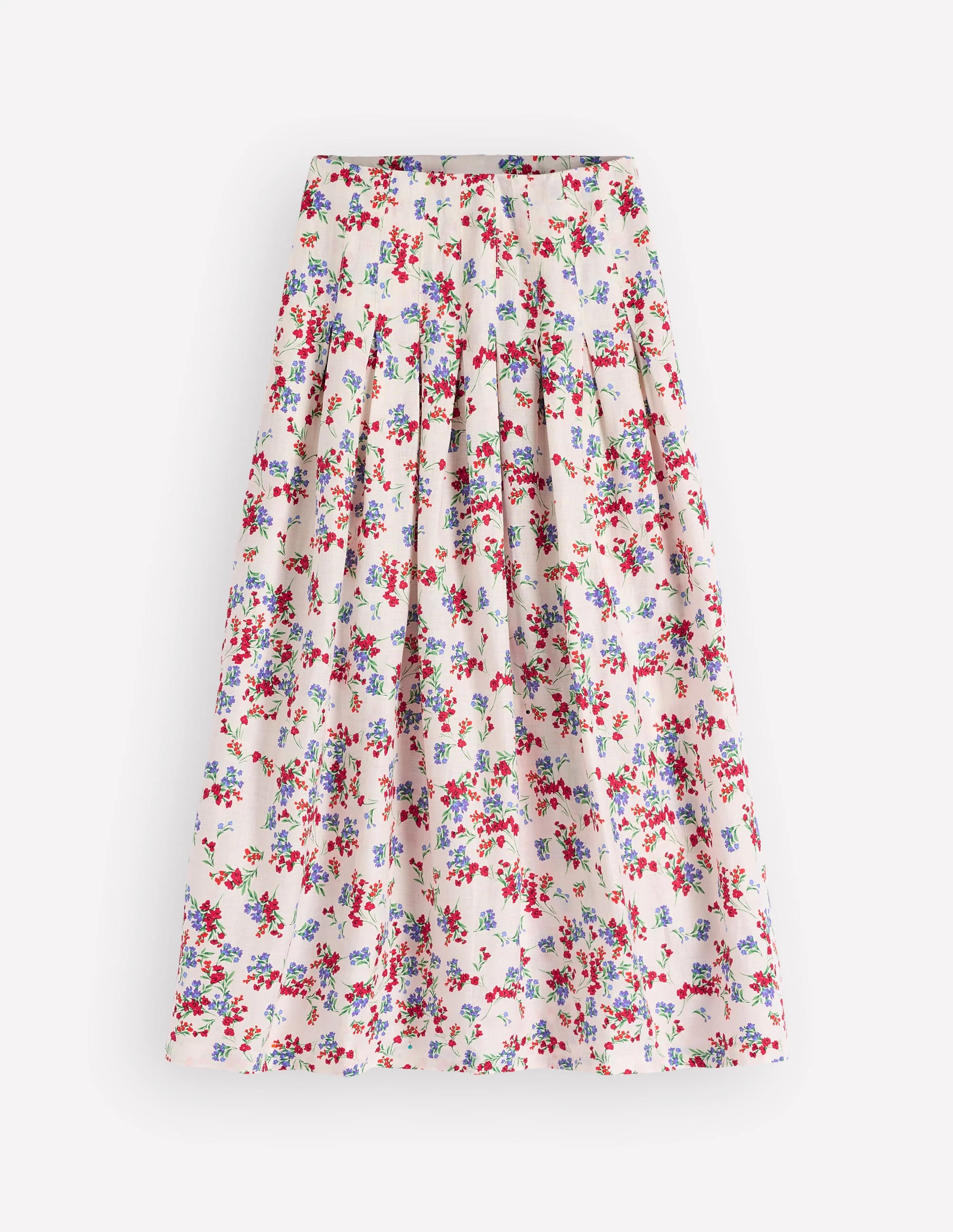 Valentina Linen Skirt-Ivory, Bloom Scatter - Image 9