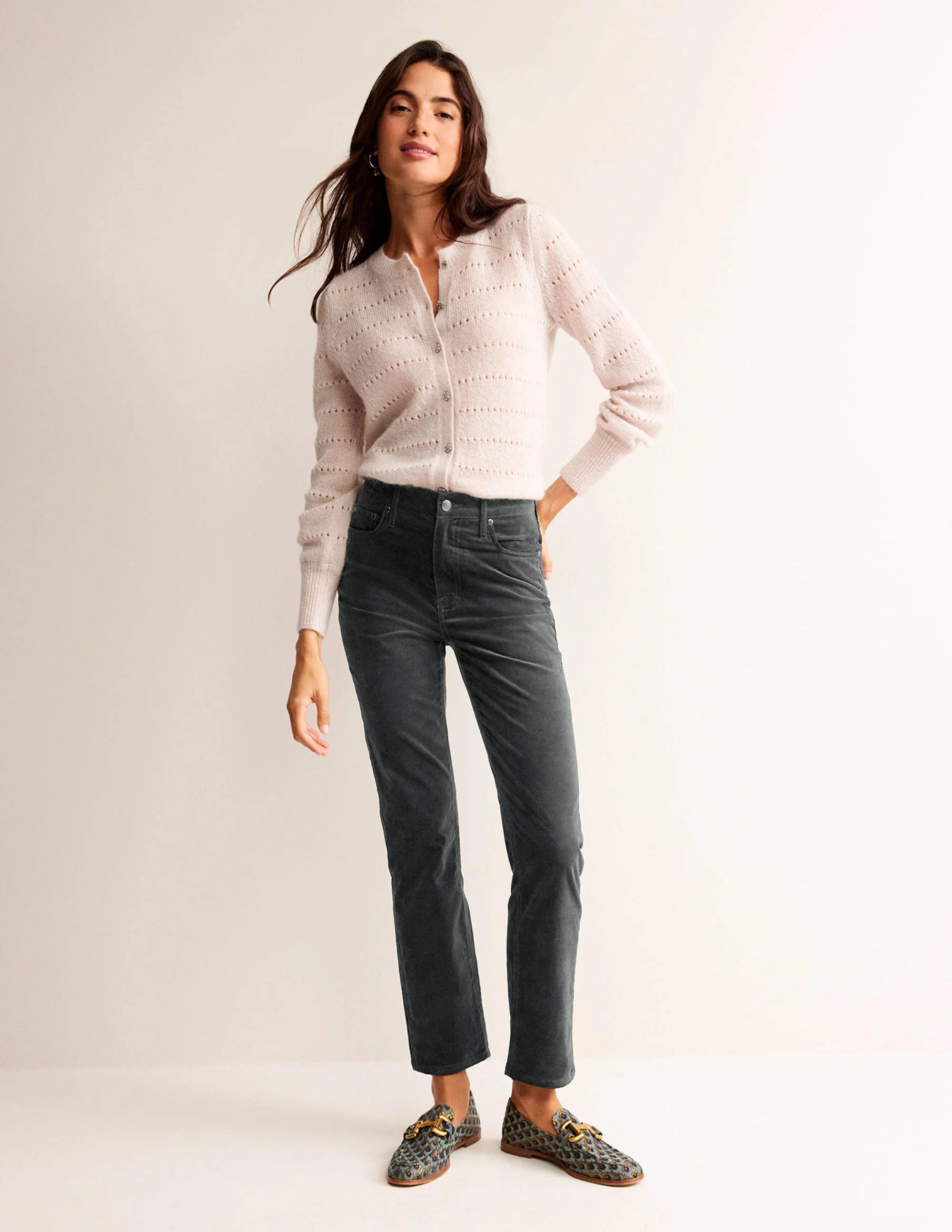 Velveteen 5 Pocket Jeans-Asphalt