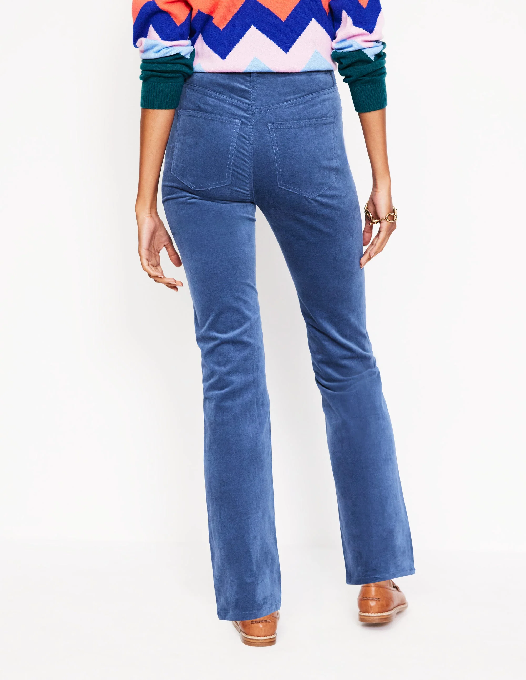 Velveteen 5 Pocket Jeans-Denim Blue - Image 3