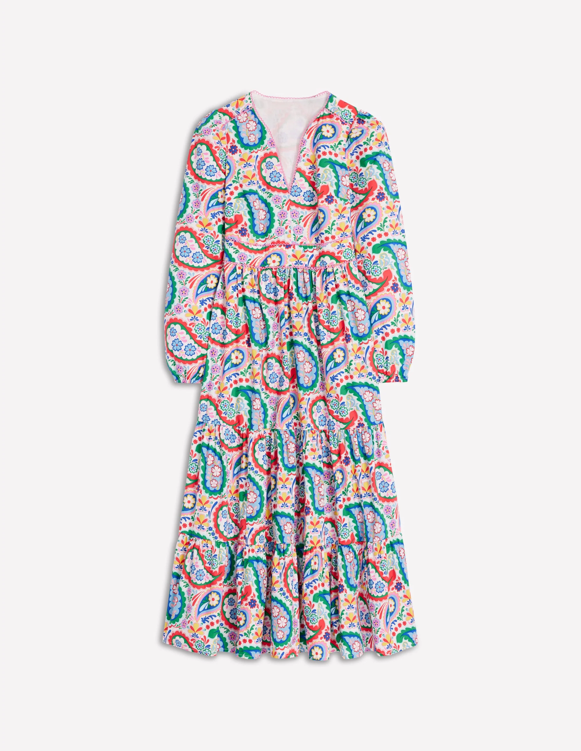 Violet Midi Dress-Multi, Meadow Paisley - Image 10