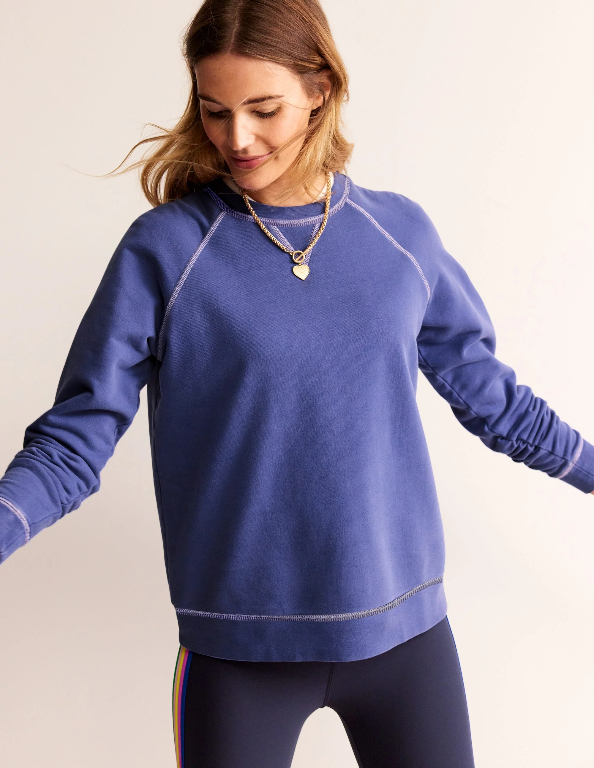 Washed Raglan Sweatshirt-Soft Starboard