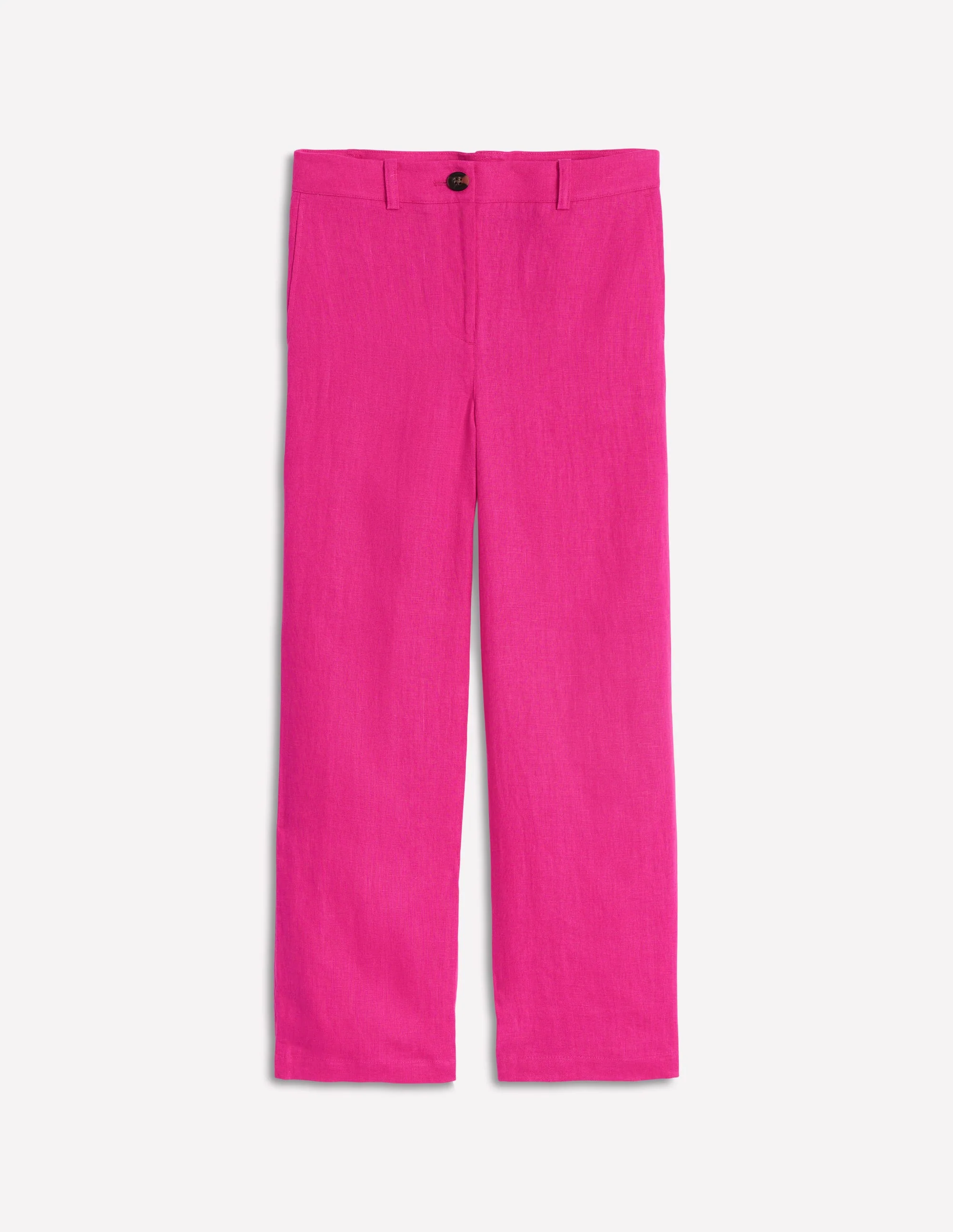 Westbourne Crop Linen Pants-Pink Peony - Image 5