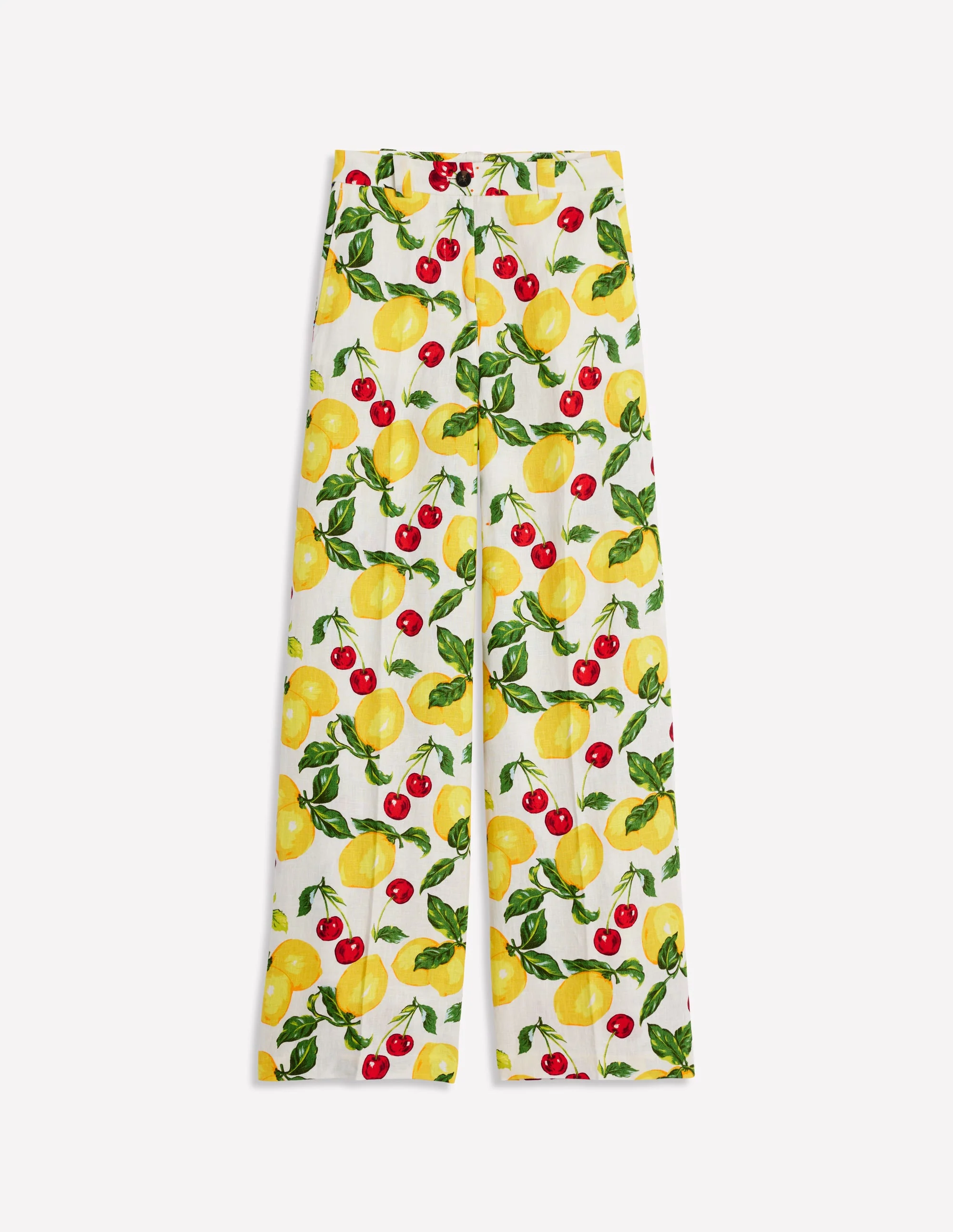 Westbourne Linen Pants-Ivory, Cherries and Lemons - Image 7