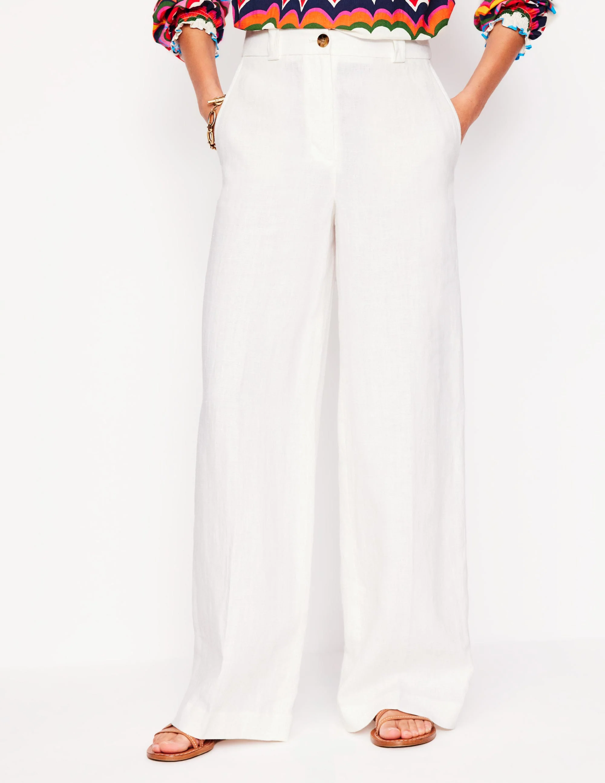 Westbourne Linen Pants-White - Image 4