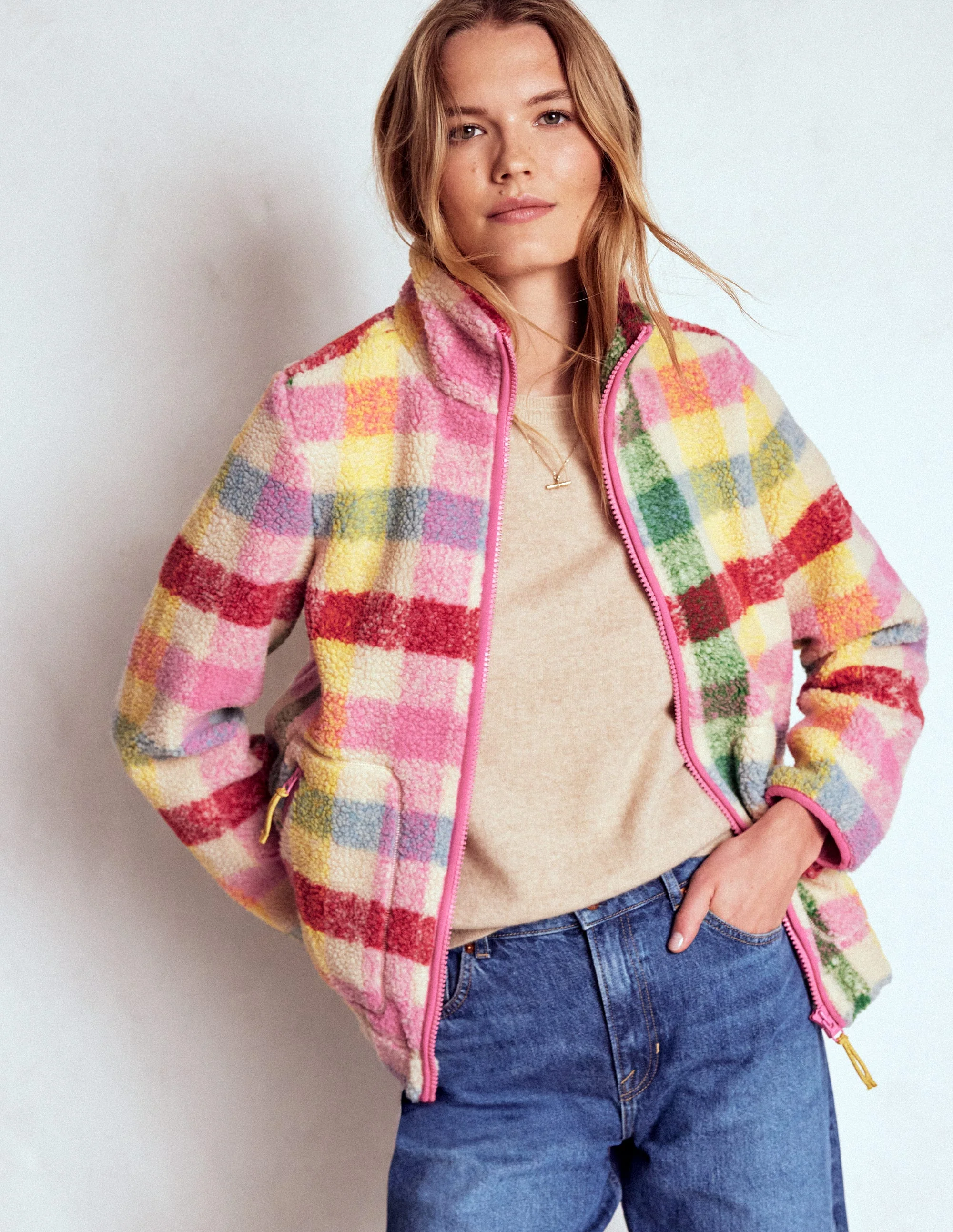 Westminster Borg Jacket-Multi, Check - Image 5