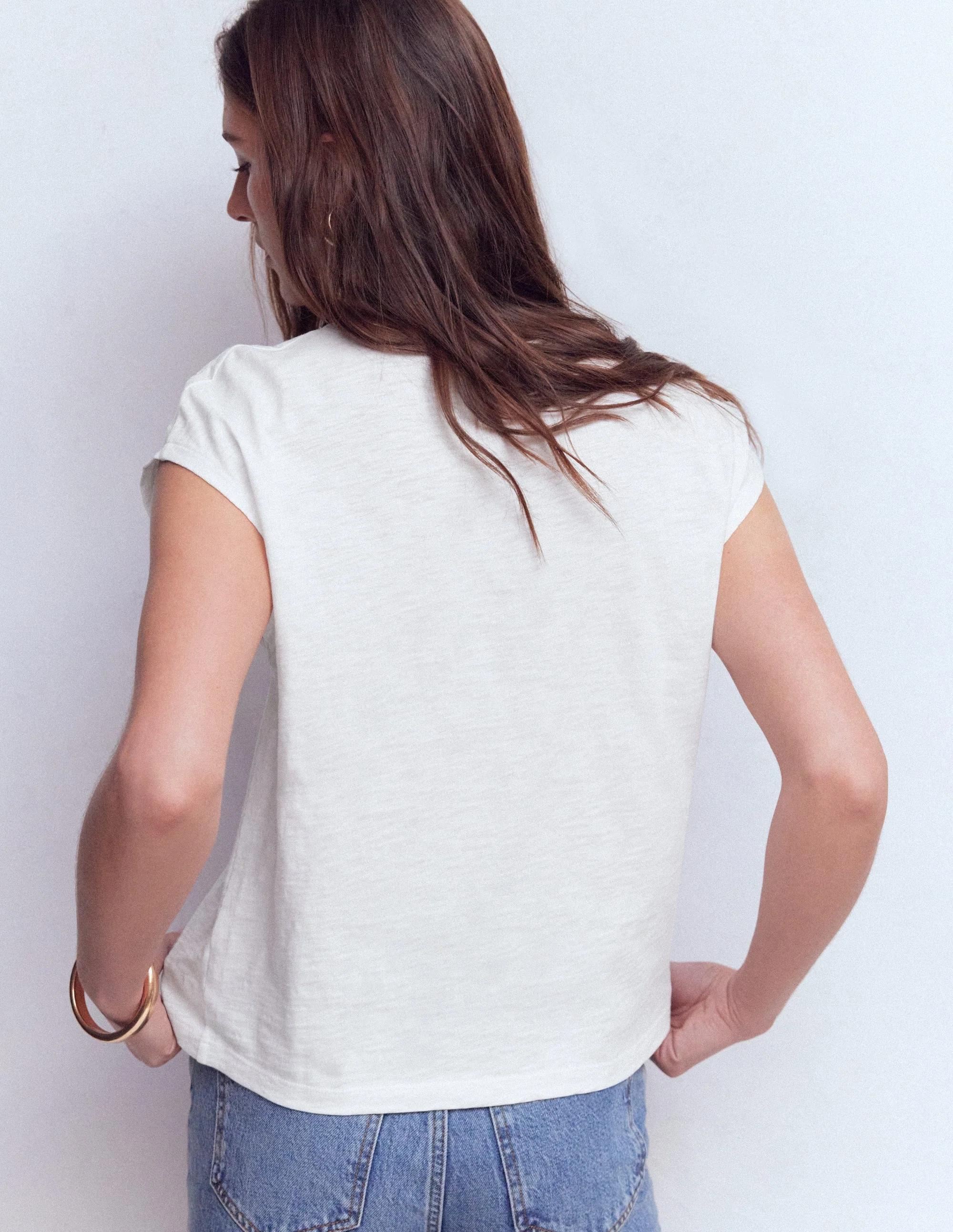 Willow Broderie T-shirt-Brilliant White - Image 3