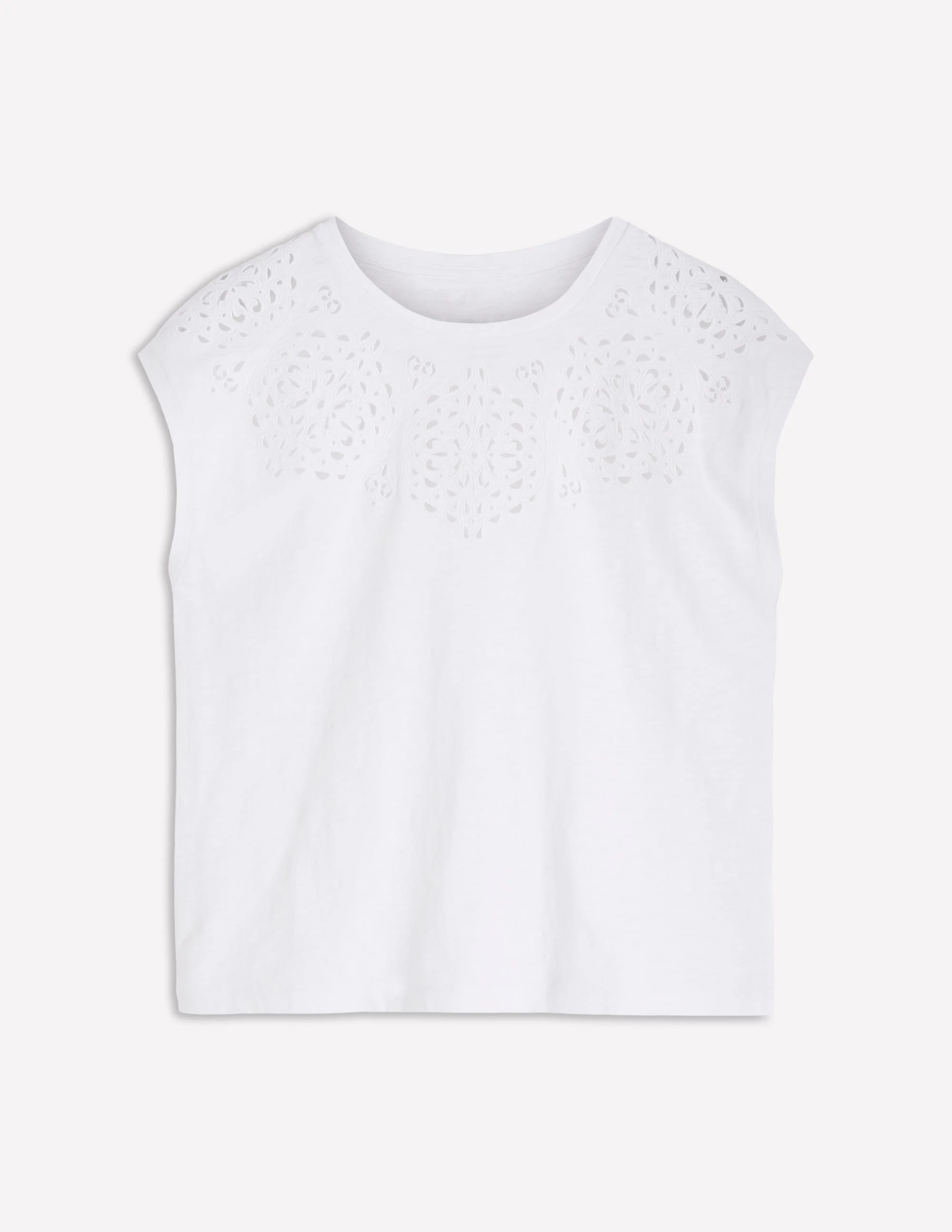 Willow Broderie T-shirt-Brilliant White - Image 5