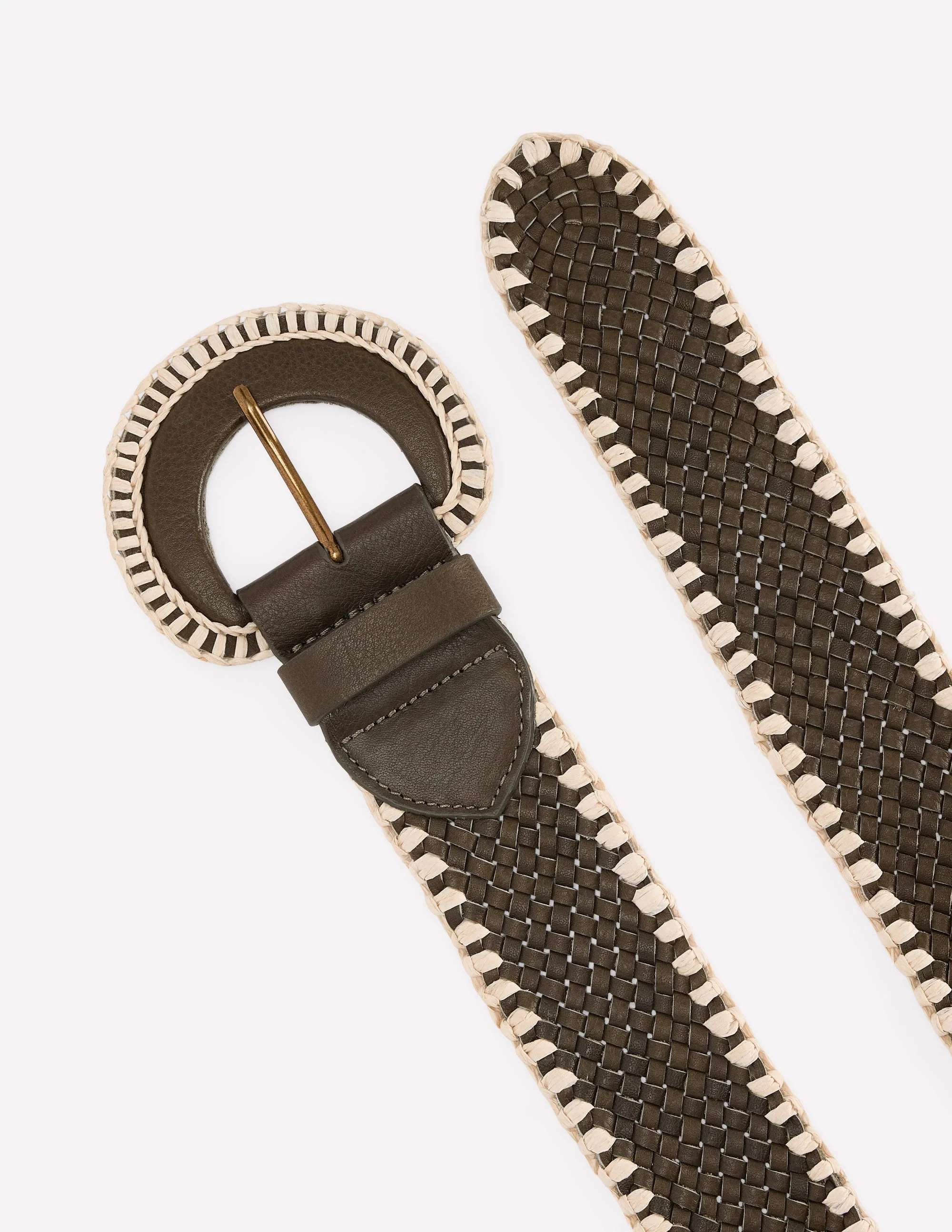 Woven Stitch Belt-Woodland Green - Image 3