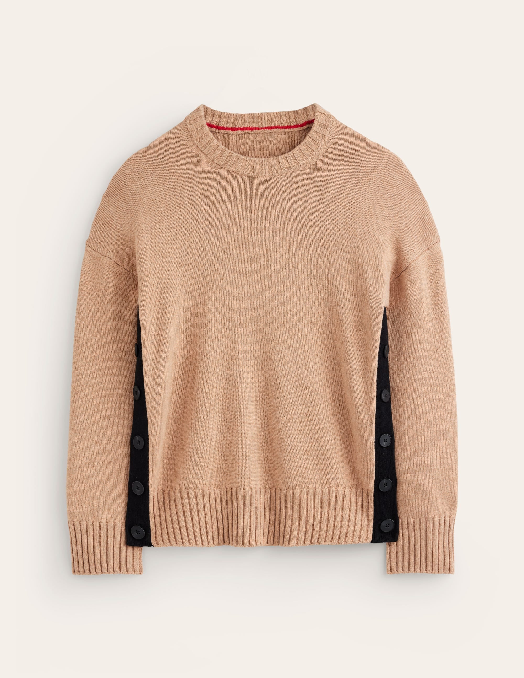 Zia Button Side Jumper-Camel Melange - Image 5