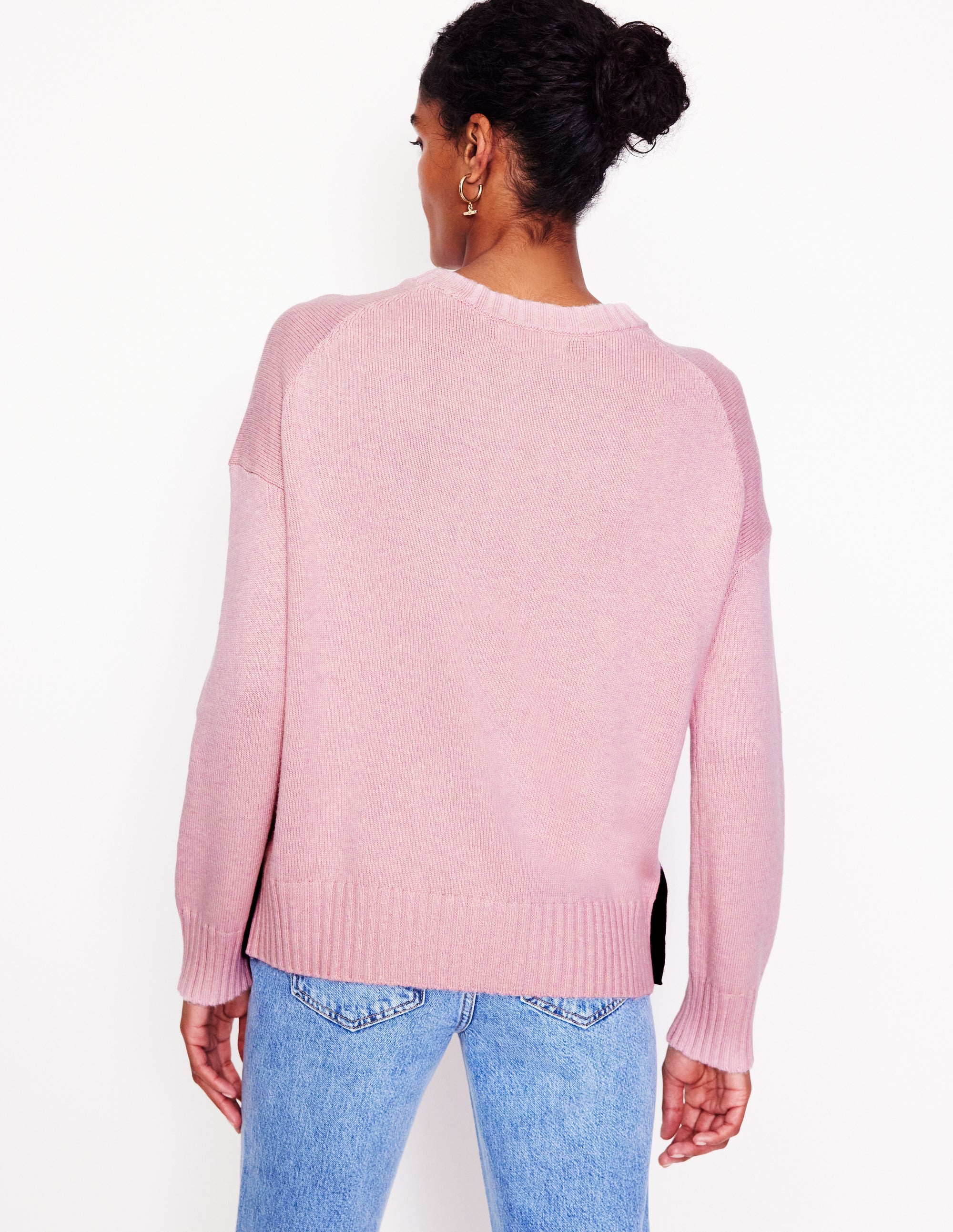 Zia Button Side Jumper-Quartz Pink - Image 3